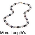 Dark Multi-colored Freshwater Pearl 18-inch Necklace (6.5-7 mm)