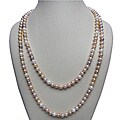 Multi-colored Pink Freshwater Pearl 48-inch Strand (6.5-7 mm)