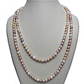 Multi-colored Pink Freshwater Pearl 100-inch Endless Necklace (7-7.5 mm)
