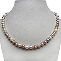 DaVonna Multi-colored Pink Freshwater Pearl 16-inch Strand (7.5-8 mm)