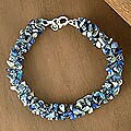 Sterling Silver 'Sea Song' Lapis Lazuli Beaded Bracelet (India)