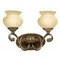 Eminence 2-light Brulee Gold Leaf Wall Sconce