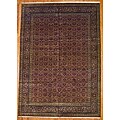 Indo Hand-knotted Red Herati Wool Rug (10' x 14')