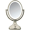 Conair Nickel Double-sided 1x-5x Lighted Makeup Mirror