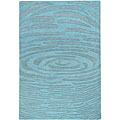 Hand-tufted New Zealand Wool Blue Collage Rug (8' x 11')
