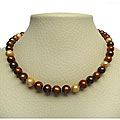 Multi-colored Brown Freshwater Pearl 16-inch Strand (8-9 mm)