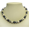 Dark Multi-colored Freshwater Pearl 18-inch Strand (8-9 mm)