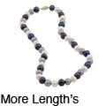 Dark Multi-colored Freshwater Pearl 18-inch Strand (9-10 mm)