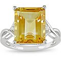 Sterling Silver Citrine and White Topaz Ring