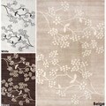 Handmade Alexa Pino Spring Season Floral Rug (5' x 8')