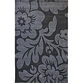 Hand-tufted Alexa Pino Collection Floral Grey Rug (7'6 x 9'6)