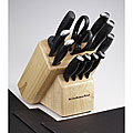 KitchenAid 12-piece Black Stamped Derlin End Cap Cutlery Set