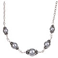 Charming Life Silver South Sea Crystallized Pearl Necklace (12 mm)