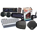 Pyle KTMRAK14BK 6-speaker Marine AM/ FM SD/ USB Complete Stereo Kit