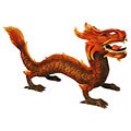 Hand-carved Lucky Dragon Driftwood Statue (Thailand)