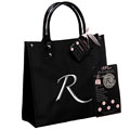 Danielle Monogrammed 'R' Insulated Lunch Tote and Purse Hook Set