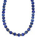 Charming Life 18-inch Cobalt Blue Art Glass Necklace