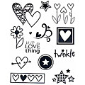 Free supportive info on synthetic leather Autumn Leaves 12-piece 'Love Thing' Stampology Clear Stamps Set