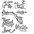 Autumn Leaves 'Word Art Stamps V:I' Clear Stamps