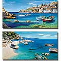 Galasso 'Golfo Mediterranio & Caletta Mediterrania' Canvas 2-piece Art Set