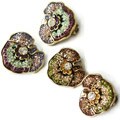 Sweet Romance Pave-set Crystal 'Pansy' Earrings