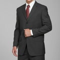 Massimo Genni Black Label Men's 3-button Grey Wool Suit