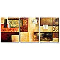 'Abstract Multicolor' Hand-painted 3-piece Oil Painting Set