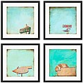 Michael Drake 'Polaroid Skies' 4-piece Framed Art Set