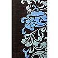 Hand-tufted Alexa Pino Collection Floral Blue Rug (7'6 x 9'6)