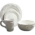 American Atelier 'Bianca' 16-piece Flute and Bead Dinnerware Set