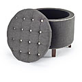 Reims Grey Storage Ottoman