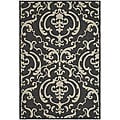 Indoor/ Outdoor Bimini Black/ Sand Rug (9' x 12')