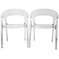 Honour Clear Acrylic Arm Chairs (Set of 2)