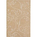 Hand-tufted Mandara Beige Wool Rug (5' x 7')
