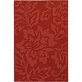Hand-tufted Mandara Red Wool Rug (2' x 3')