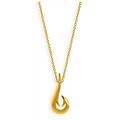 14k Goldplated Clear Cubic Zirconia Accent Hook Necklace