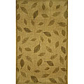 Floating Leaves Oatmeal Outdoor Rug (1'11 x 7'6)