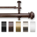 Bold Pole 28 to 48-inch Adjustable Double Window Rod Set