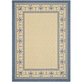 Indoor/ Outdoor Royal Natural/ Blue Rug (6'7 x 9'6)