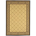 Regal Indoor/ Outdoor Sand/ Black Rug (2'7 x 5')