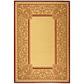 Indoor/ Outdoor Abaco Natural/ Red Rug (9' x 12')