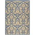 Indoor/ Outdoor Seaview Natural/ Blue Rug (4' x 5'7)