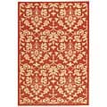 Indoor/ Outdoor Seaview Red/ Natural Rug (4' x 5'7)