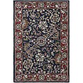 Handmade Heritage Heirloom Blue/ Red Wool Rug (3'6 x 5'6)