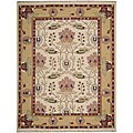 Web portal for news on Area rug Peach Hand-woven Samarkand Ivory Wool Rug (7'9 x 9'9)