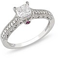 14k Gold 3/4ct TDW Diamond and Pink Sapphire Engagement Ring (H-I, I2-I3)