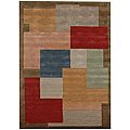 Hand-tufted Geometric Block Multi Wool Rug (5' x 8')