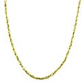 Fremada 10k Yellow Gold 20-inch Twisted Bar Link Necklace