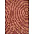Hand-tufted Metro Rust Wool Rug (5' x 8')