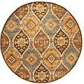 Hand-tufted Ashton Brown Wool Rug (7'9 Round)